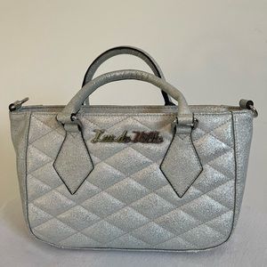Small quilted silver sparkle Lux de Ville purse